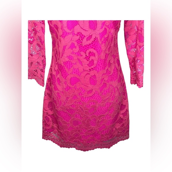 Lilly Pulitzer Aaliyah Lace Dress In Magenta sz 0 - Picture 6 of 10